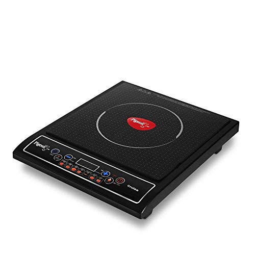 Pigeon Cruise 1800 Watt Induction Cooktop (12303) With Touch Button, Induction Stove Comes With 7 Preset Menus And Auto-Shut Off Features (Black)