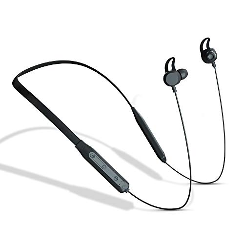 Tyoon Sn302 Wireless Bluetooth V5.0 Sports Headset With High Bass, Dual Pairing Mode Powerful Audio Drivers Comfort Fit, Supreme Sound, Built-In Mic For Calls, All Android & Ios Devices, Black (Nb302)