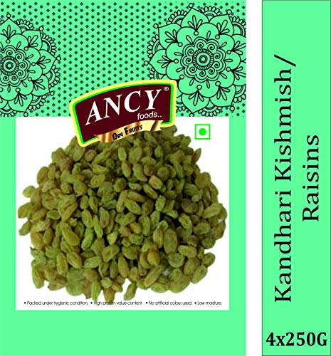 Ancy Foods Premium Dry Fruits (Kandhari Raisin/Kishmish 1Kg)(Pack Of 4X250G)