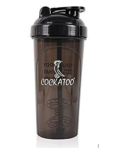 Cockatoo Cs-01 Bpa Free Shaker Bottle, 700Ml (Black,Set Of 1)