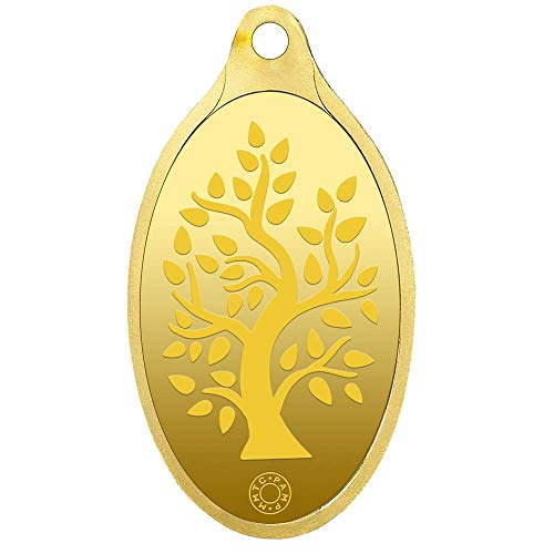 Muthoot Gold Bullion Corporation 24K (999.9) Yellow Gold Bodhi Tree Pendant – 2.5 Gm