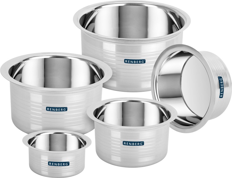 Renberg Steelix Tope Cookware Set(Stainless Steel, 5 – Piece)