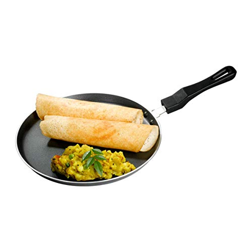 Usha Shriram Non-Stick Flat Dosa Tawa 28Cm (Gas Compatible) – Thickness 3Mm – Black