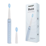 Beatxp Buzz Electric Toothbrush For Adults With 2 Brush Heads & 3 Cleaning Modes|Rechargeable Electric Toothbrush With 2 Minute Timer & Quadpacer|19000 Strokes/Min With Long Battery Life (Blue)