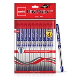 Cello Pinpoint Ball Pen – Blue | Pack Of 10 | Lightweight Ball Pens | Exam Pens With Grip | Ball Pens For Students | Ball Pens Set For School And Office | Blue Ball Pens | Cello Stationery