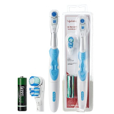 Lifelong Lldc45 Ultra Care Battery Operated Toothbrush With Replaceable Brush Head For Adults|Battery Powered Sonic ﻿Electric Toothbrush With Soft Floss Tip & Spiral Bristles(1 Year Warranty, Blue)