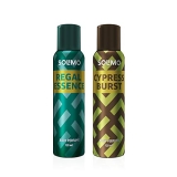 Amazon Brand – Solimo No Gas Deodorant – Pack Of 2 (Regal Essence, Cypress Burst)