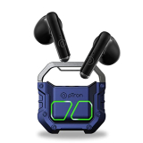 Ptron Bassbuds Xtreme Truly Wireless In Ear Earbuds With Mic, 32Hrs Playtime, Bluetooth Headphones 5.3, 13Mm Driver, Stereo Calls Tws Earbuds, Deep Bass, Ipx4 & Type-C Fast Charging (Blue/Black)