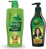 Dabur Amla Hair Oil – 550Ml With Vatika Naturals Health Shampoo – 640Ml(2 Items In The Set)