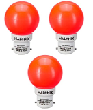 Halonix B22 0.5-Watt Led 0.5W Round Night Bulb (Red) – Pack Of 3