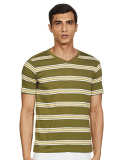 Amazon Brand – Symbol Men’S Striped Regular Fit T-Shirt (Sym-T-Cd2-D3_Capulet Olive 2Xl)