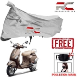 Riderscart All Season (Weather) Waterproof Bike Cover For Tvs Vespa With Warranty Indoor Outdoor Protection Combo With Storage Bag And Face Mask