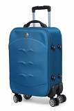 Verage Nairobi 57 Cms Blue Cabin/Carry-On Trolley Detachable 8 Wheels Soft Sided Suitcase Spinner Luggage (20 Inch)