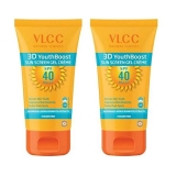 Vlcc 3D Youth Boost Spf40 Pa+++ Sun Screen Gel Creme, 50 G (Pack Of 2)