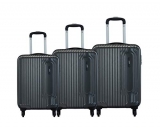 Vip Trace Graphite Polycarbonate Hardsided Luggage Set Of 3 Small, Medium & Large