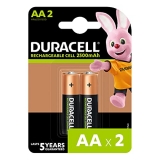 Duracell Rechargeable Aa 2500Mah Batteries, Pack Of 2