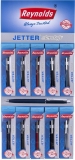 Reynolds Jetter Aerosoft Retractable Blue Ball Pen(Pack Of 10, Blue)